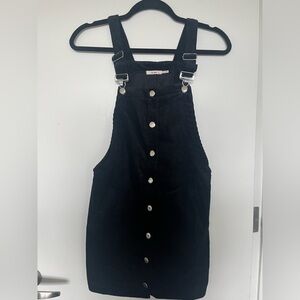 Black Corduroy Jumper Dress